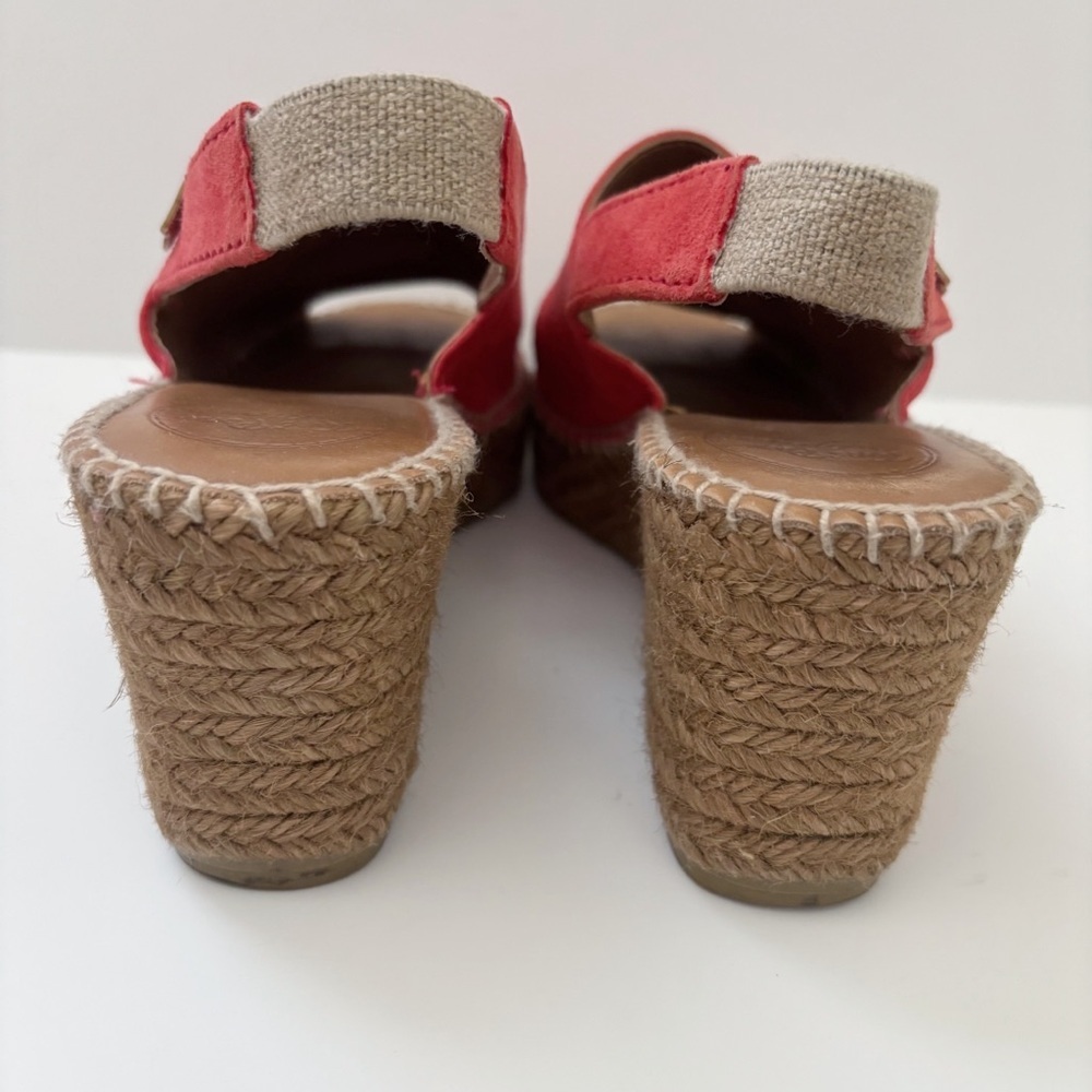 Toni Pons Red Wedge Suede Espadrilles Sz 37 US 6.5 - Picture 3 of 7